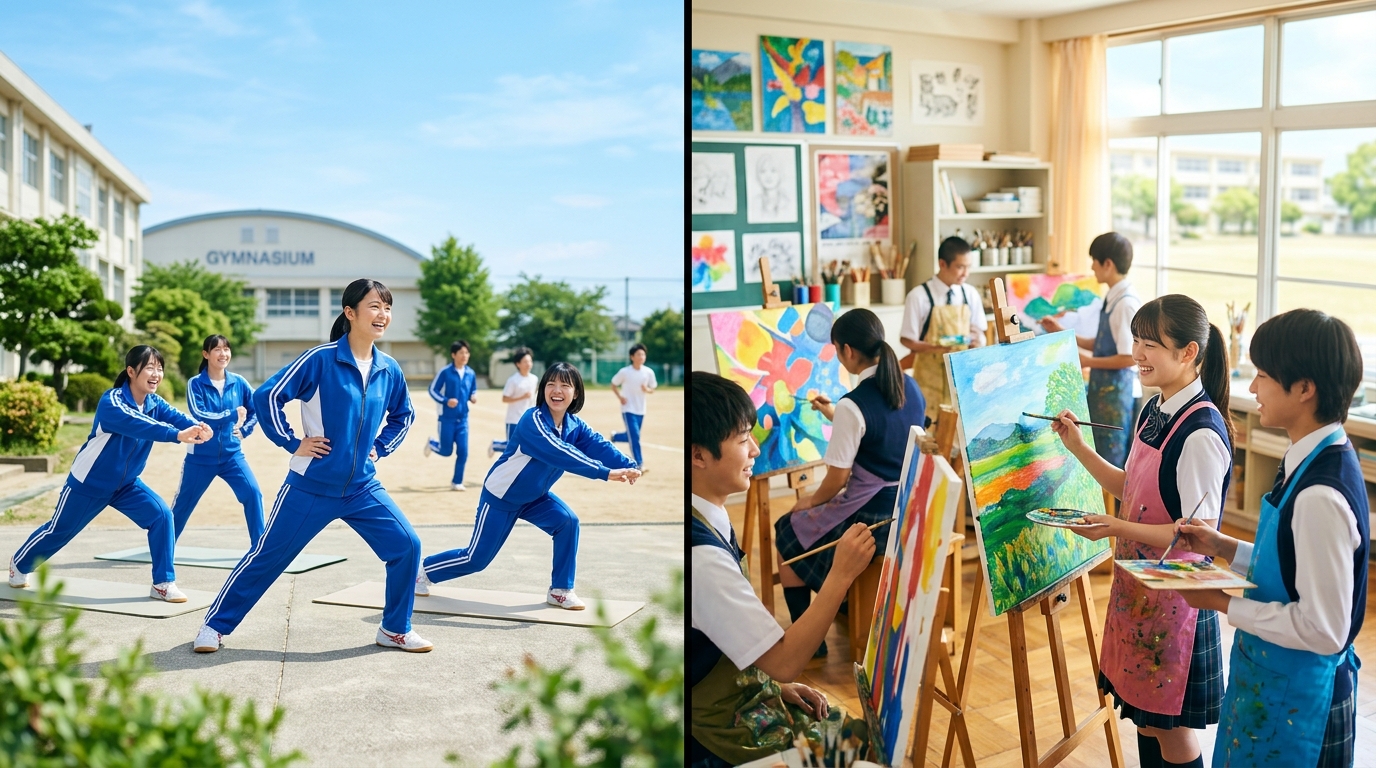 体育や芸術など授業の科目と内容