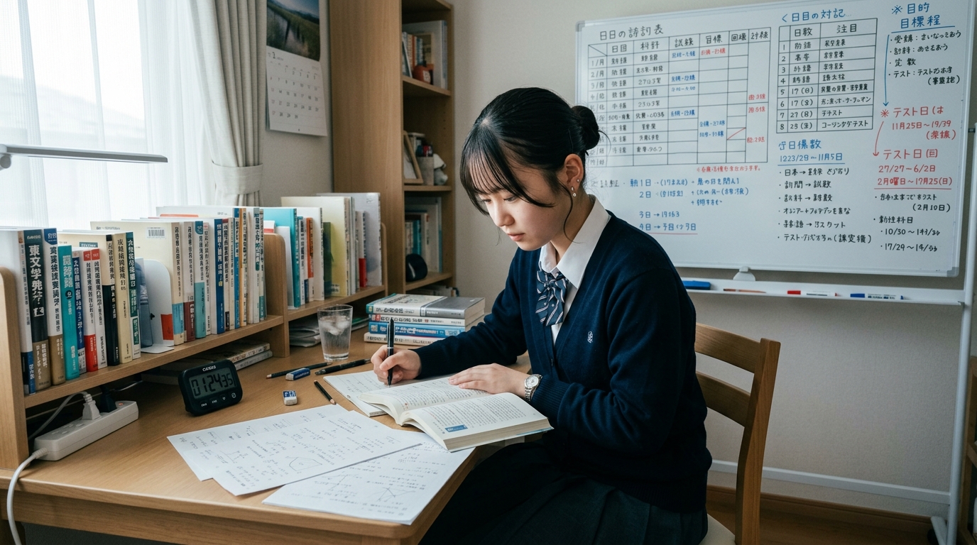 進学準備型の一日の時間の使い方