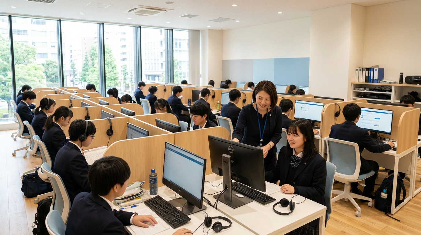 サポート体制が充実した通信制高校の場合