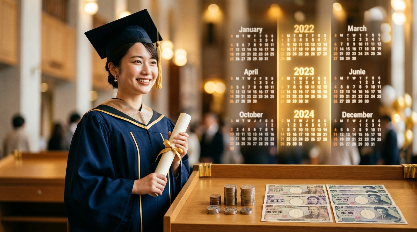 卒業まで3年間の総費用を試算する